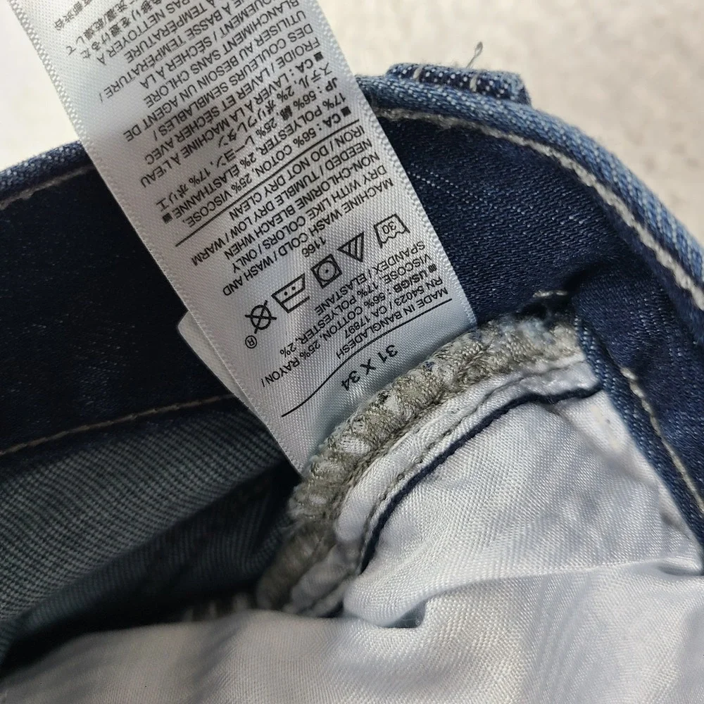 Banana Republic Travel Jeans Men 31x34 Blue Athletic Fit Dark Wash Denim NEW NWT